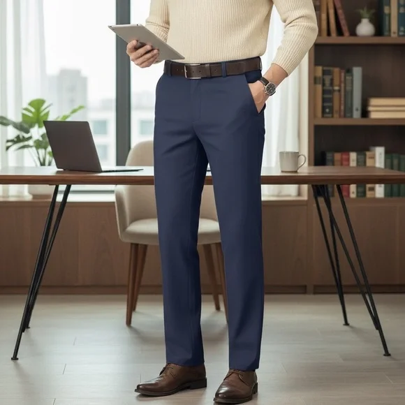 Men’s pants TimelessFlex Men’s High-Stretch Straight Fit Pants navy | 36x30 NWT - Picture 4 of 5